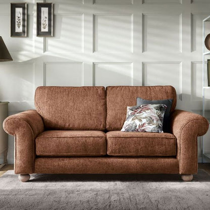 Zazzles 2 Seater Sofa - Burnt Orange Fabric