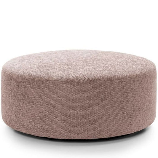 FURCO 360° Swivel Pouffe - Woodrose Chenille Footstool for Living Room Comfort