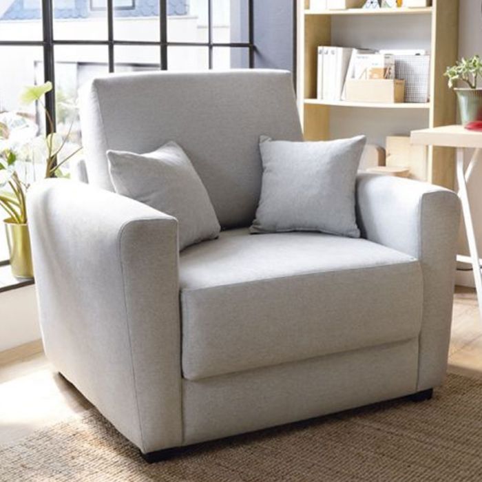 Alexander Armchair 1 Seater Sofabed - Light Grey Fabric