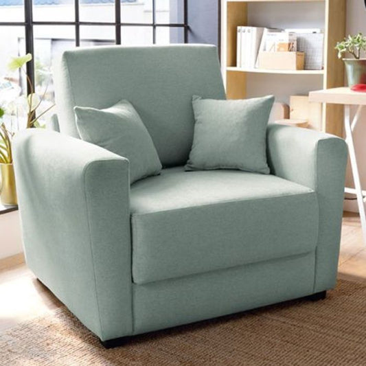 Alexander Armchair 1 Seater Sofabed - Pistachio Green Fabric