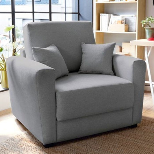 Alexander Armchair 1 Seater Sofabed - Cool Grey Fabric