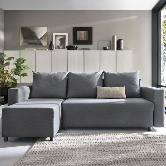 Milton Corner Sofabed - Left Arm Dark Grey