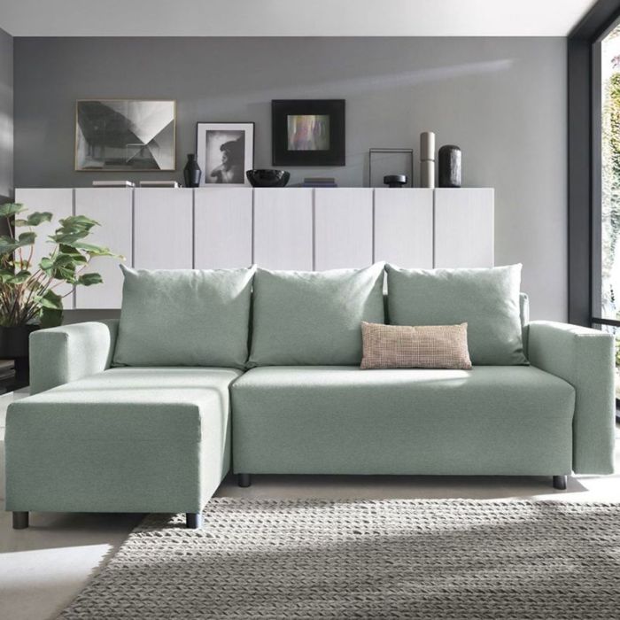 Milton Corner Sofabed - Left Arm Pistachio Green