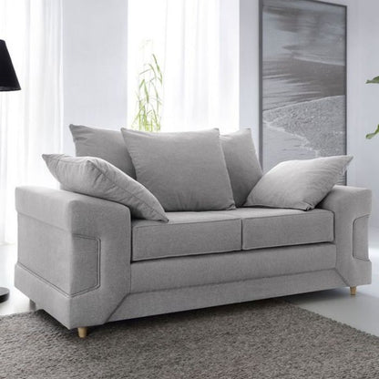 Romeo 2 Seater Sofa - Light Grey Fabric