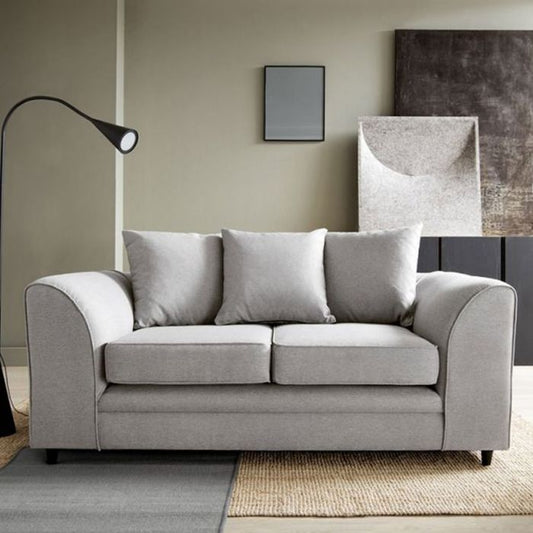 Charmaine 2 Seater Sofa - Light Grey Fabric