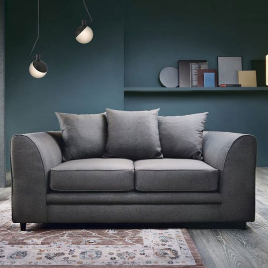 Charmaine 2 Seater Sofa - Dark Grey Fabric