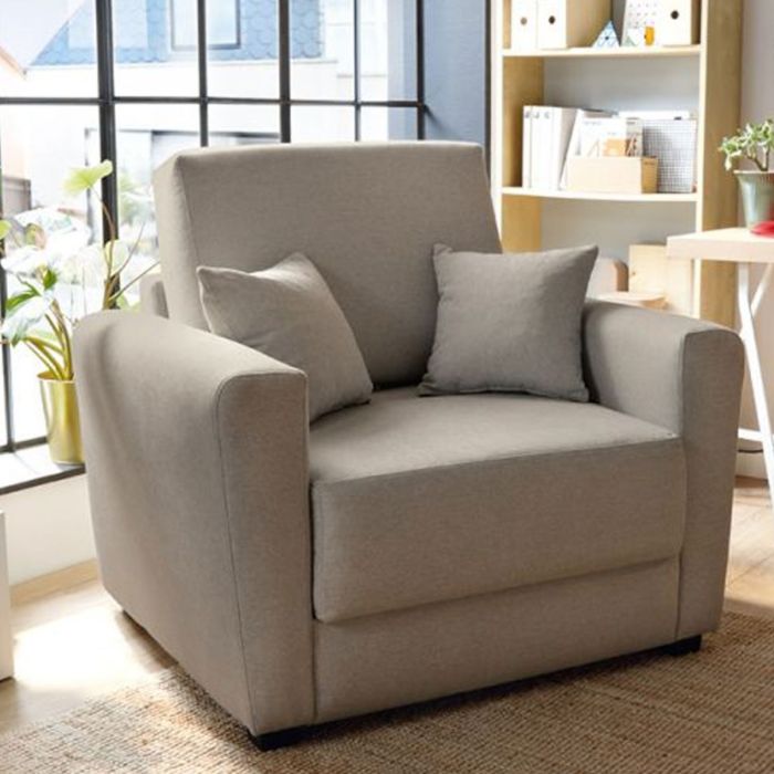 Alexander Armchair 1 Seater Sofabed - Sand Fabric