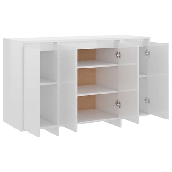 Maisa High Gloss Sideboard With 4 Doors In White