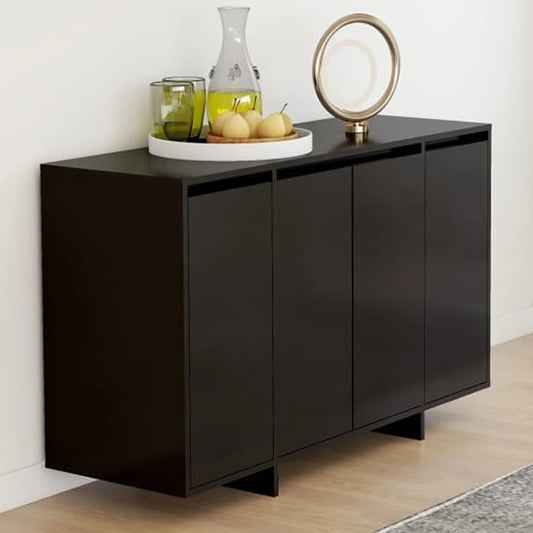 Maisa Wooden Sideboard With 4 Doors In Black