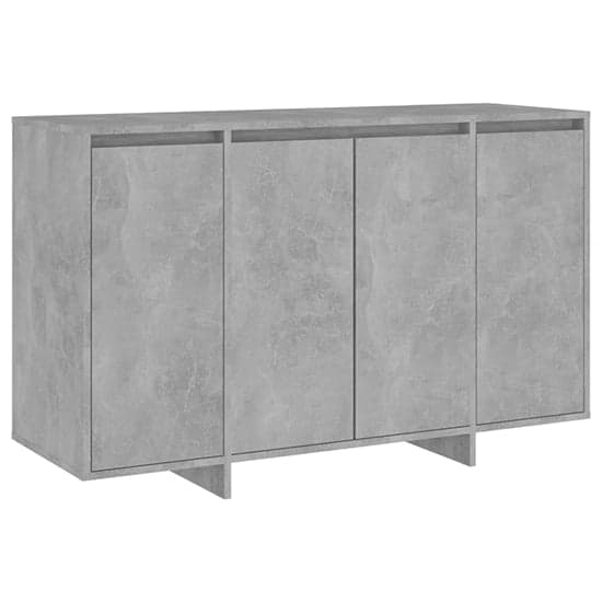 Maisa Wooden Sideboard With 4 Doors In Concrete Effect