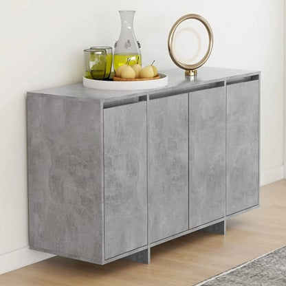 Maisa Wooden Sideboard With 4 Doors In Concrete Effect