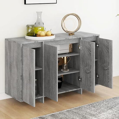 Maisa Wooden Sideboard With 4 Doors In Grey Sonoma Oak