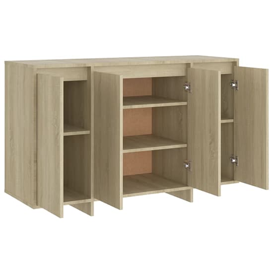 Maisa Wooden Sideboard With 4 Doors In Sonoma Oak