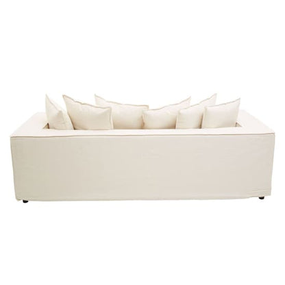 FURCO Marseilles Cream 3-Seater Upholstered Sofa for Modern Living Rooms