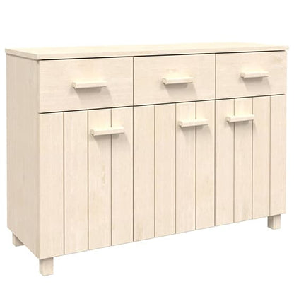 Matia Pinewood Sideboard With 3 Doors 3 Drawers In Honey Brown