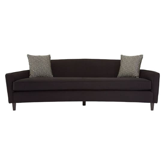 Contemporary Black Upholstered 3-Seater Sofa for Modern Living Rooms