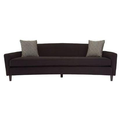 Contemporary Black Upholstered 3-Seater Sofa for Modern Living Rooms