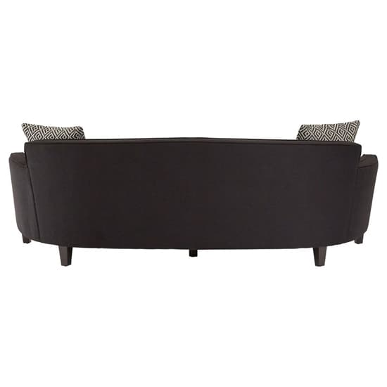 Contemporary Black Upholstered 3-Seater Sofa for Modern Living Rooms