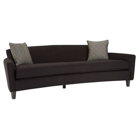 Contemporary Black Upholstered 3-Seater Sofa for Modern Living Rooms