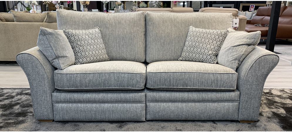 Miami Grey Fabric Electric Recliner Sofa Set with USB Charging - 3+2 Configuration, Hardwood Frame, Multiple Combinations Available