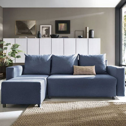 Milton Corner Sofabed - Left Arm Dark Blue