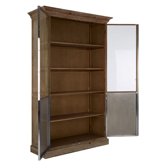 Mintaka Wooden Display Cabinet With 2 Doors In Natural