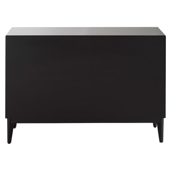 Mouhoun Mirrored Glass Chest Of 6 Drawers In Grey And Black