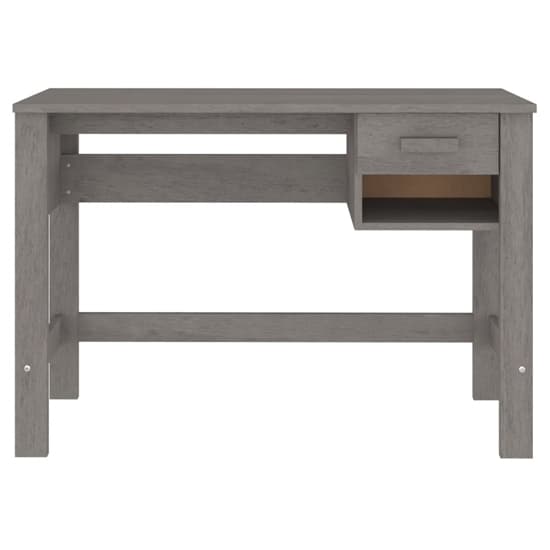 FURCO Light Grey Pine Wood Laptop Desk with Drawer for Home Office