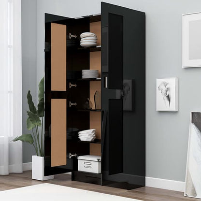 Nancia High Gloss Wardrobe With 2 Doors In Black