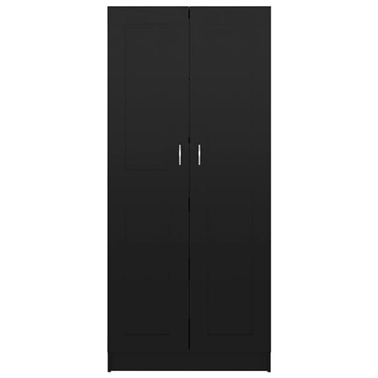 Nancia High Gloss Wardrobe With 2 Doors In Black