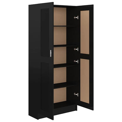 Nancia High Gloss Wardrobe With 2 Doors In Black