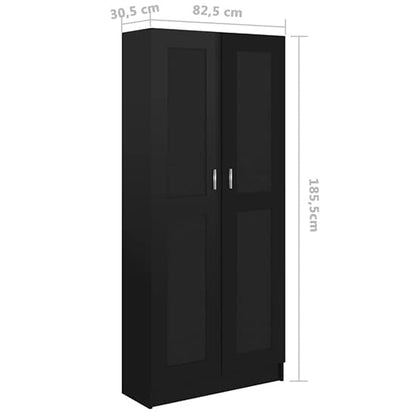 Nancia High Gloss Wardrobe With 2 Doors In Black