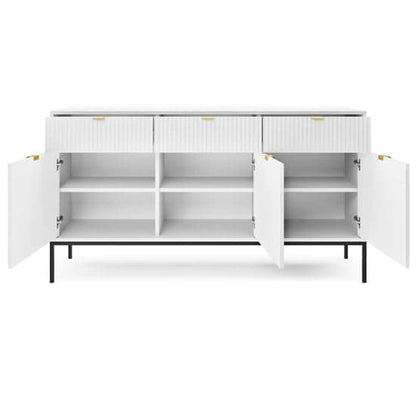 Napa Wooden Sideboard With 3 Doors 3 Drawers In Matt White