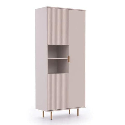 Naples Wooden Display Cabinet With 2 Doors In Cashmere