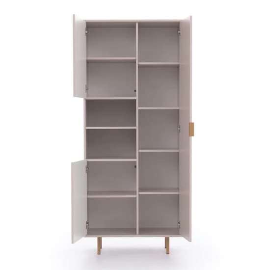 Naples Wooden Display Cabinet With 2 Doors In Cashmere