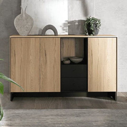 Narva Wooden Sideboard 3 Doors 1 Drawers In Mountain Ash