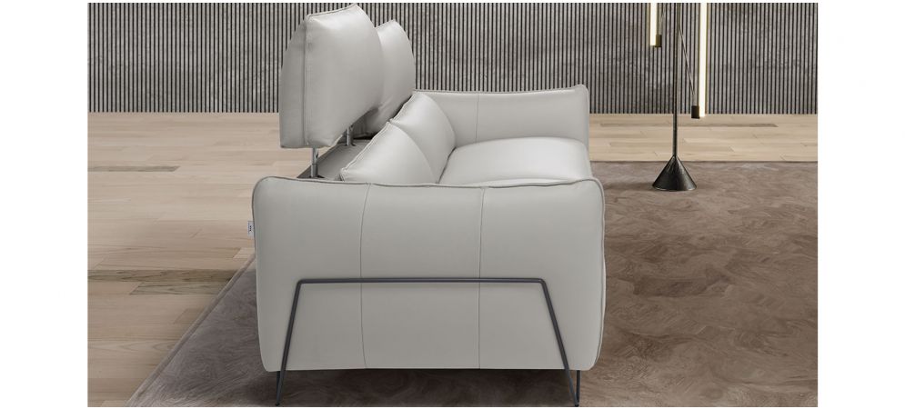 Nashira Electric Recliner Sofa Set - Cream Leather, 3 + 2 Seater, 10-Year Warranty, Customizable Colors and Materials