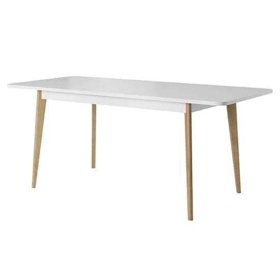 Newry Extending High Gloss Dining Table Rectangular In White