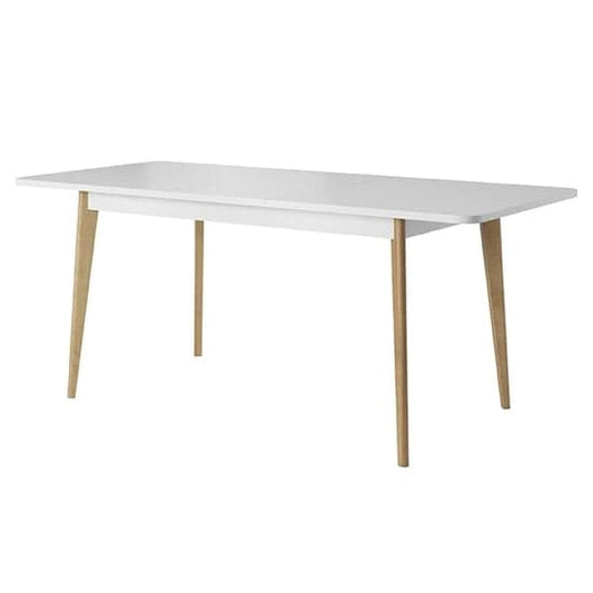 Newry Extending High Gloss Dining Table Rectangular In White