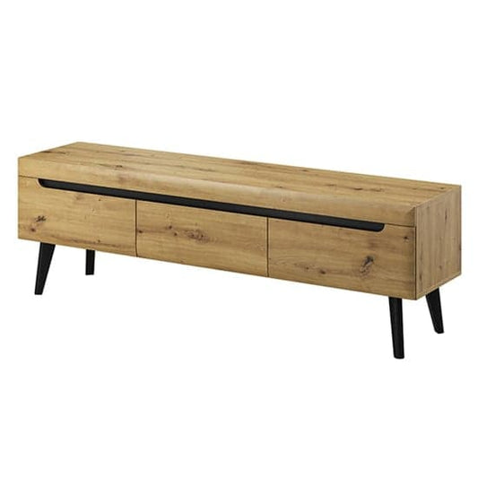 Artisan Oak TV Stand with 3 Drawers for Modern Living Rooms