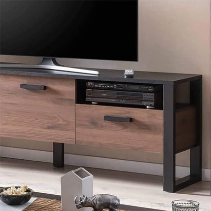 North Okapi Walnut Living Room Furniture Set with Coffee Table, TV Stand, and Display Cabinet