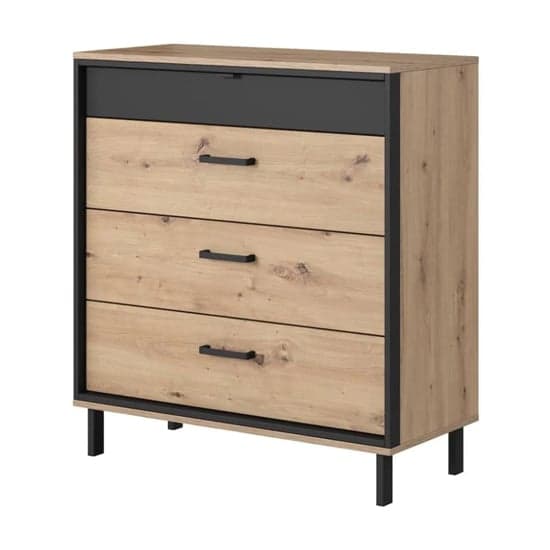 Novi Wooden Chest Of 4 Drawers In Artisan Oak