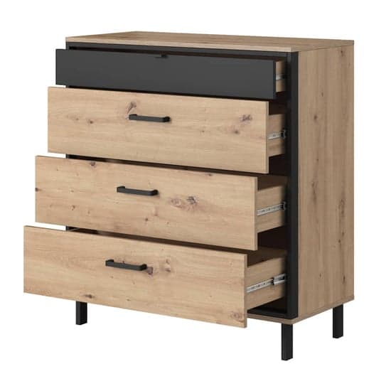 Novi Wooden Chest Of 4 Drawers In Artisan Oak