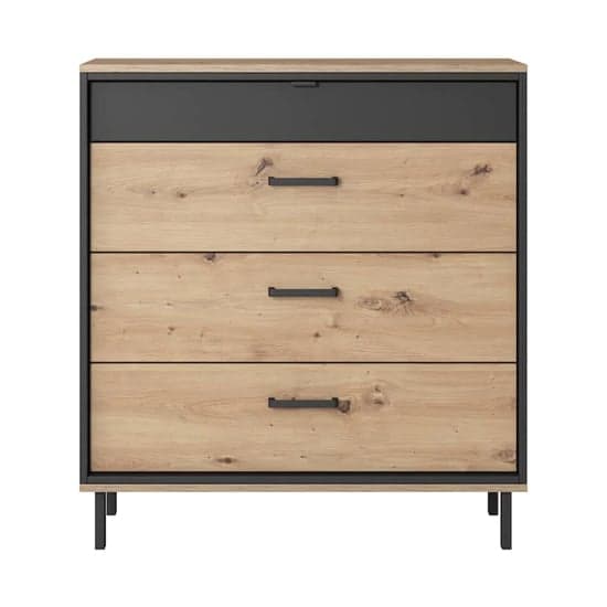 Novi Wooden Chest Of 4 Drawers In Artisan Oak