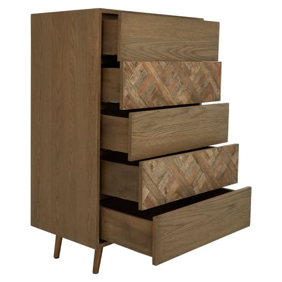 Nushagak Wooden Chest Of 5 Drawers In Natural