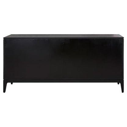 Nushagak Wooden Sideboard With 4 Doors In Brown And Black