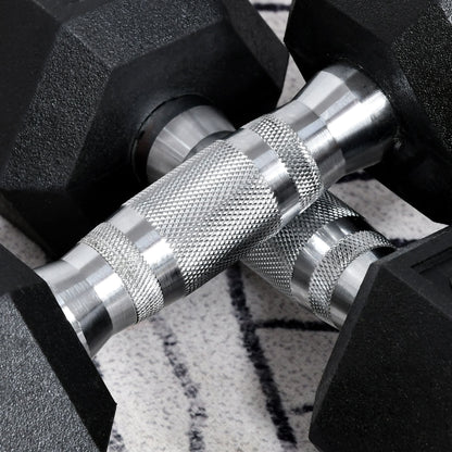 HOMCOM x6kg Hex Dumbbells Set Rubber Dumbbells Weight Lifting Equipment Fitness Home Gym