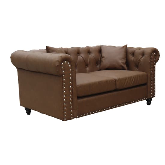 Brown Faux Leather 3+2 Seater Sofa Set - Modern Oaxaca Design by FURCO