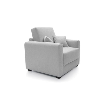 Alexander Armchair 1 Seater Sofabed - Light Grey Fabric