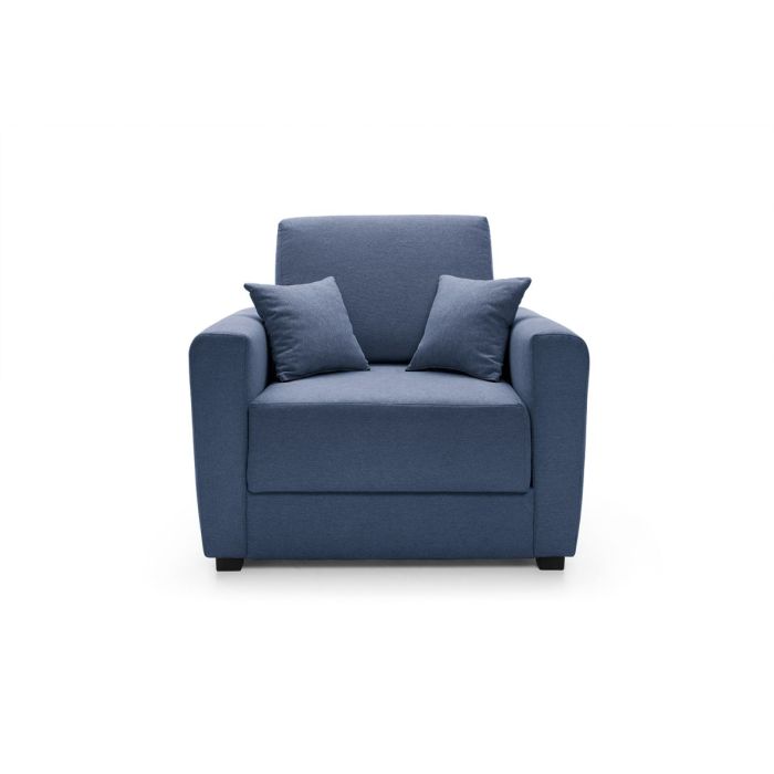 Alexander Armchair 1 Seater Sofabed - Dark Blue Fabric